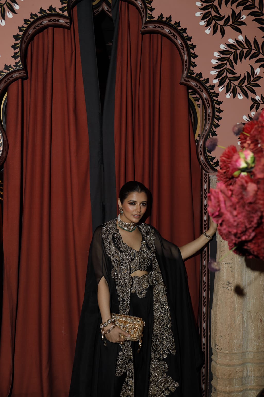 Natasha Luthra with Deo Luxe Woven Flap Bag