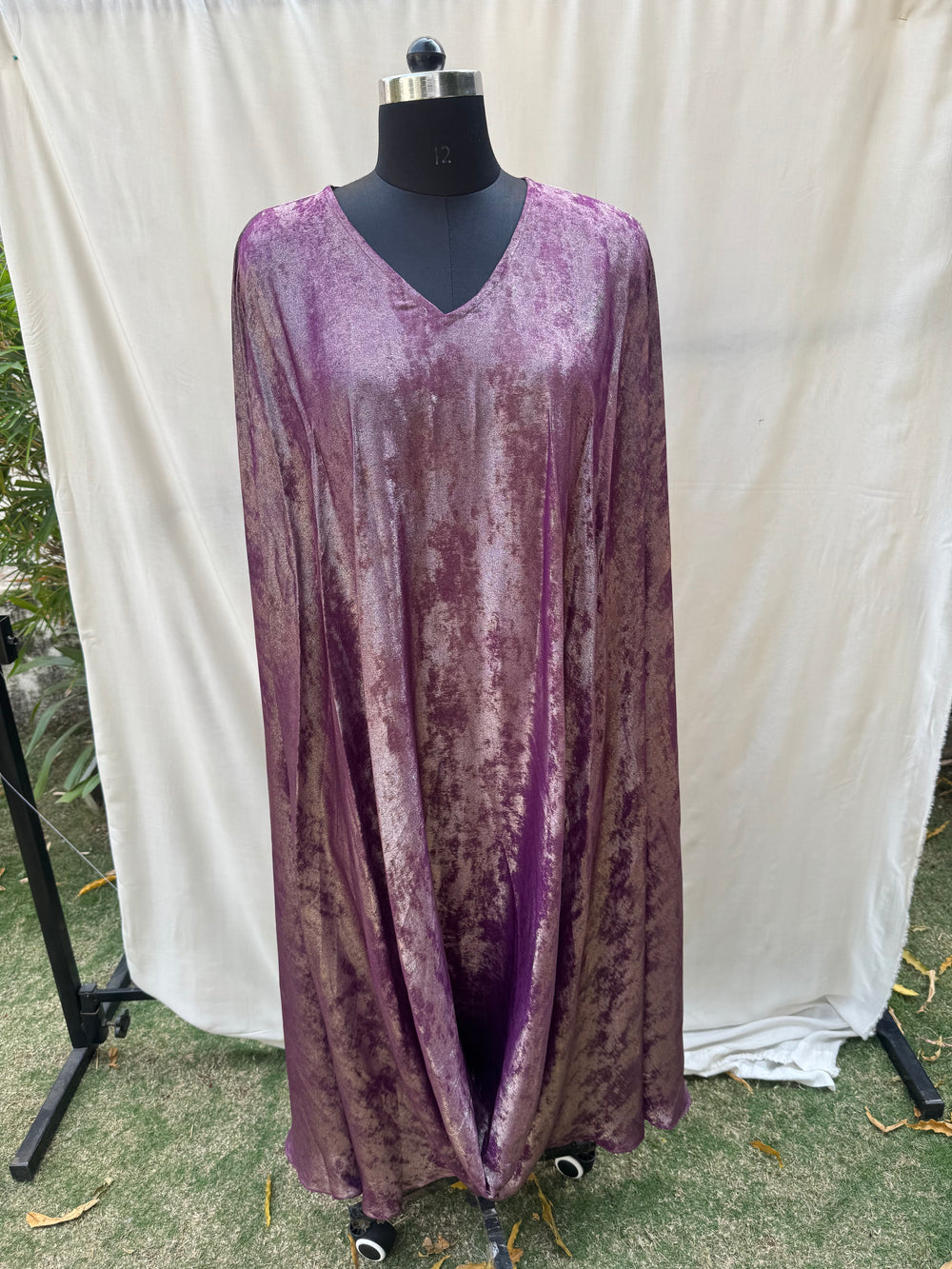 Purple Zayna Kaftan – artisan flowing Indian kaftan by Ozel