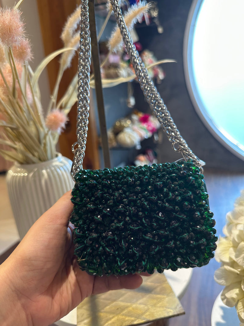 Mini flap bag emerald