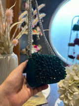 Mini flap bag emerald