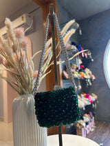 Mini flap bag emerald