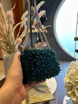 Mini flap bag emerald