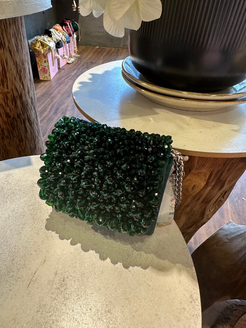 Mini flap bag emerald