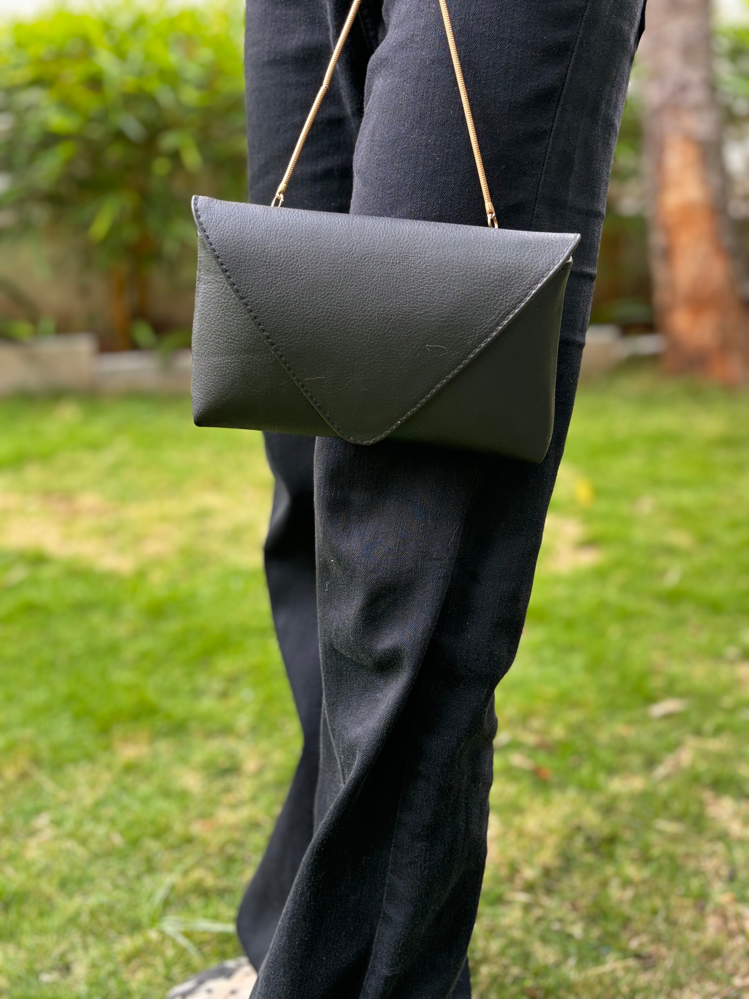 Sample Black Envelope Sling Bag