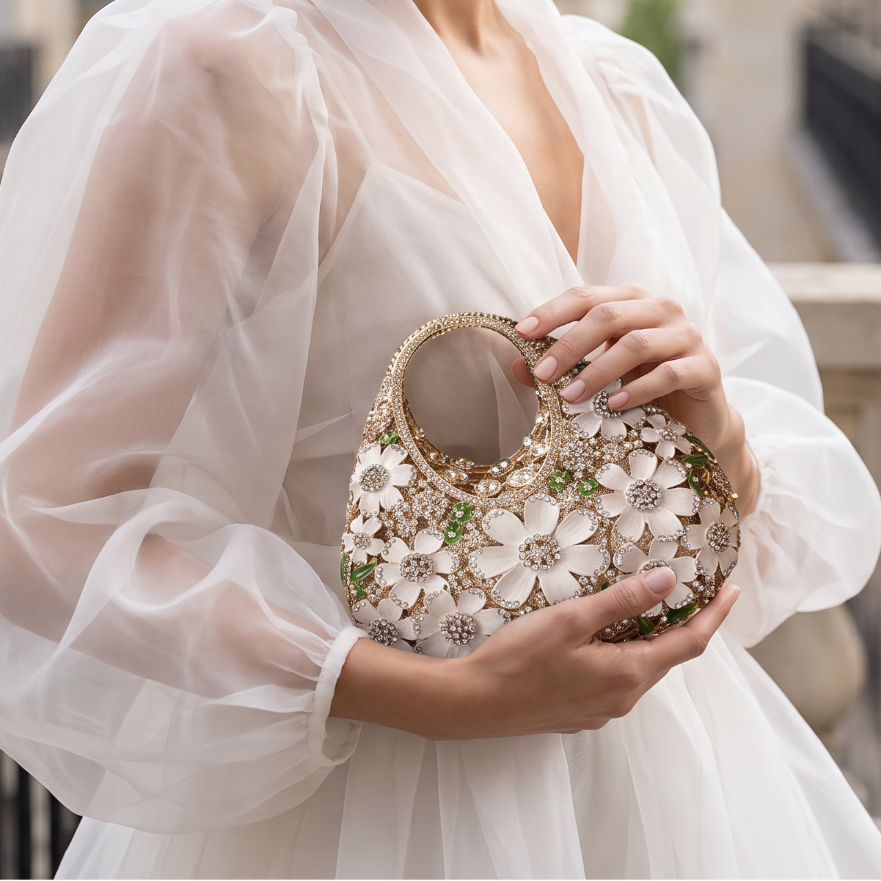 The Jardin Jewel Bag - Green