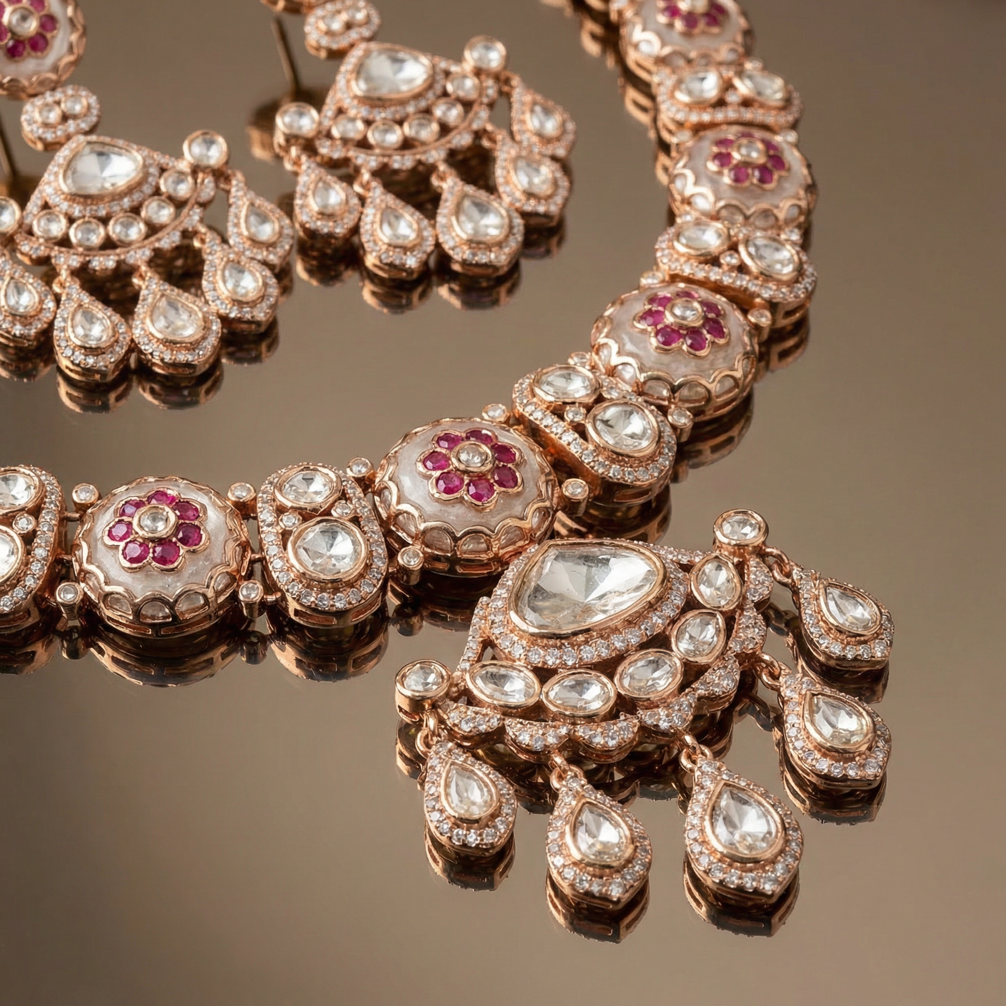 Ruhani Meena Necklace Set