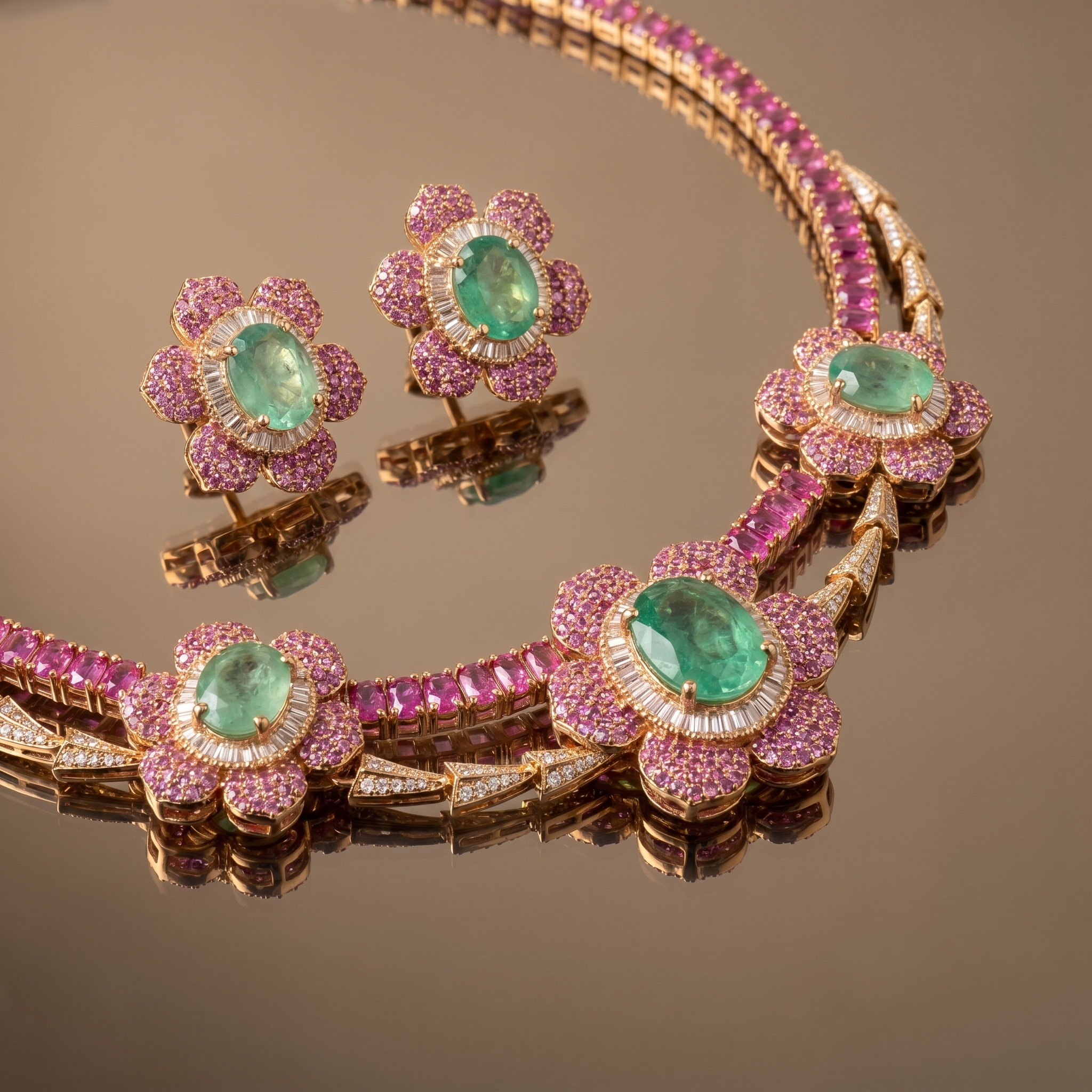 Kalindi Blossom Necklace Set