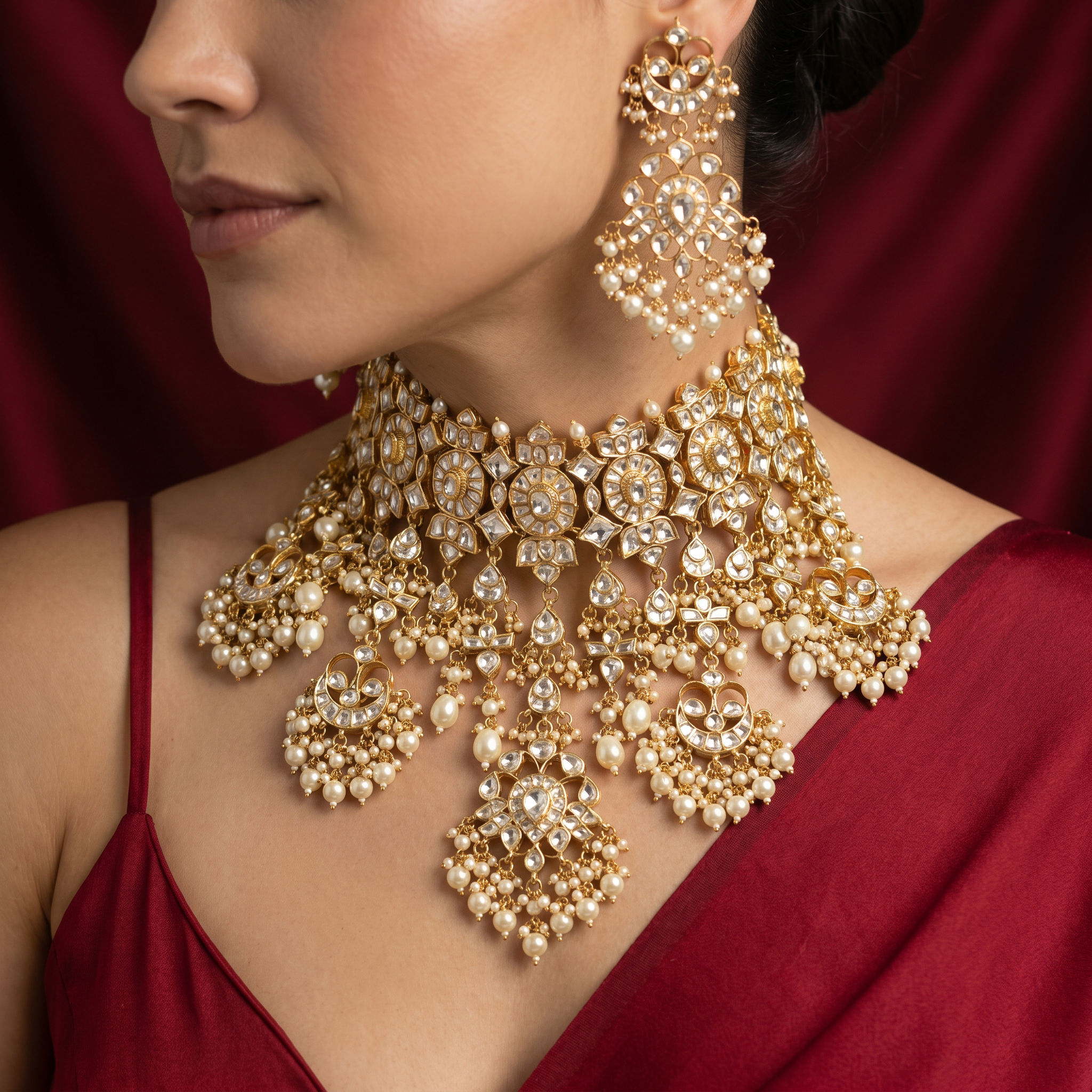 Kalyani Royal Cascade Bridal Set