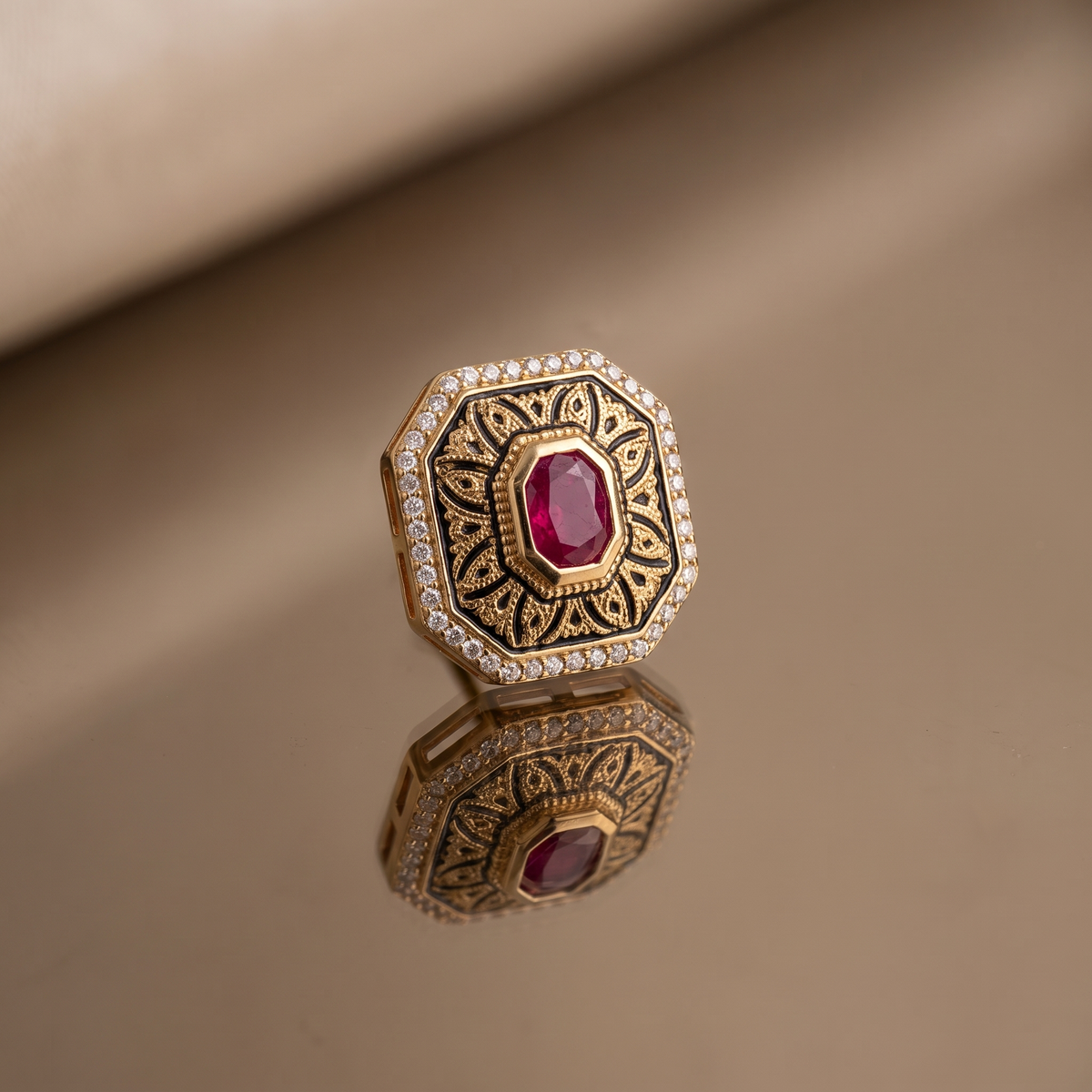Kiara Ruby Heritage Studs