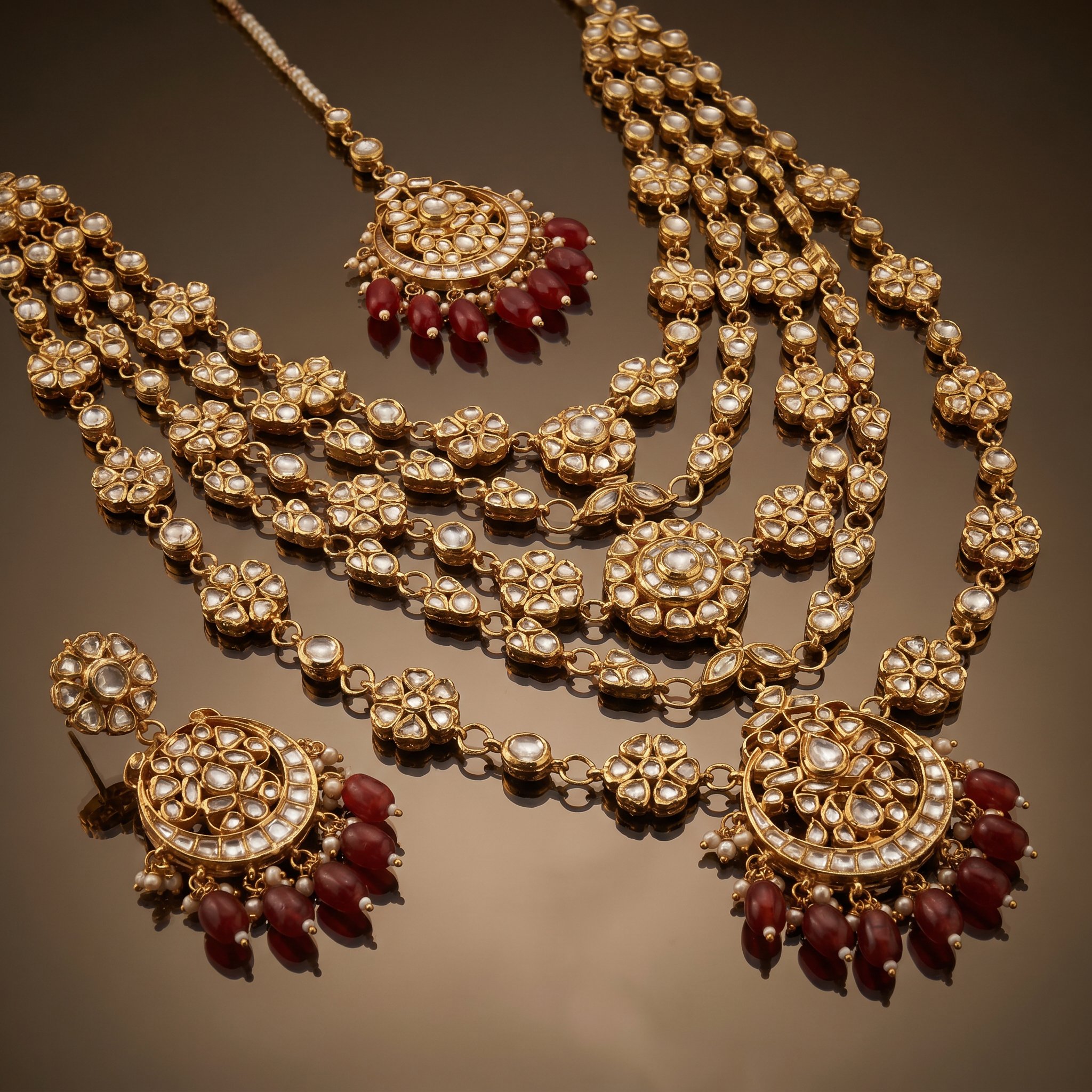 Maahi Heritage Polki Bridal Set