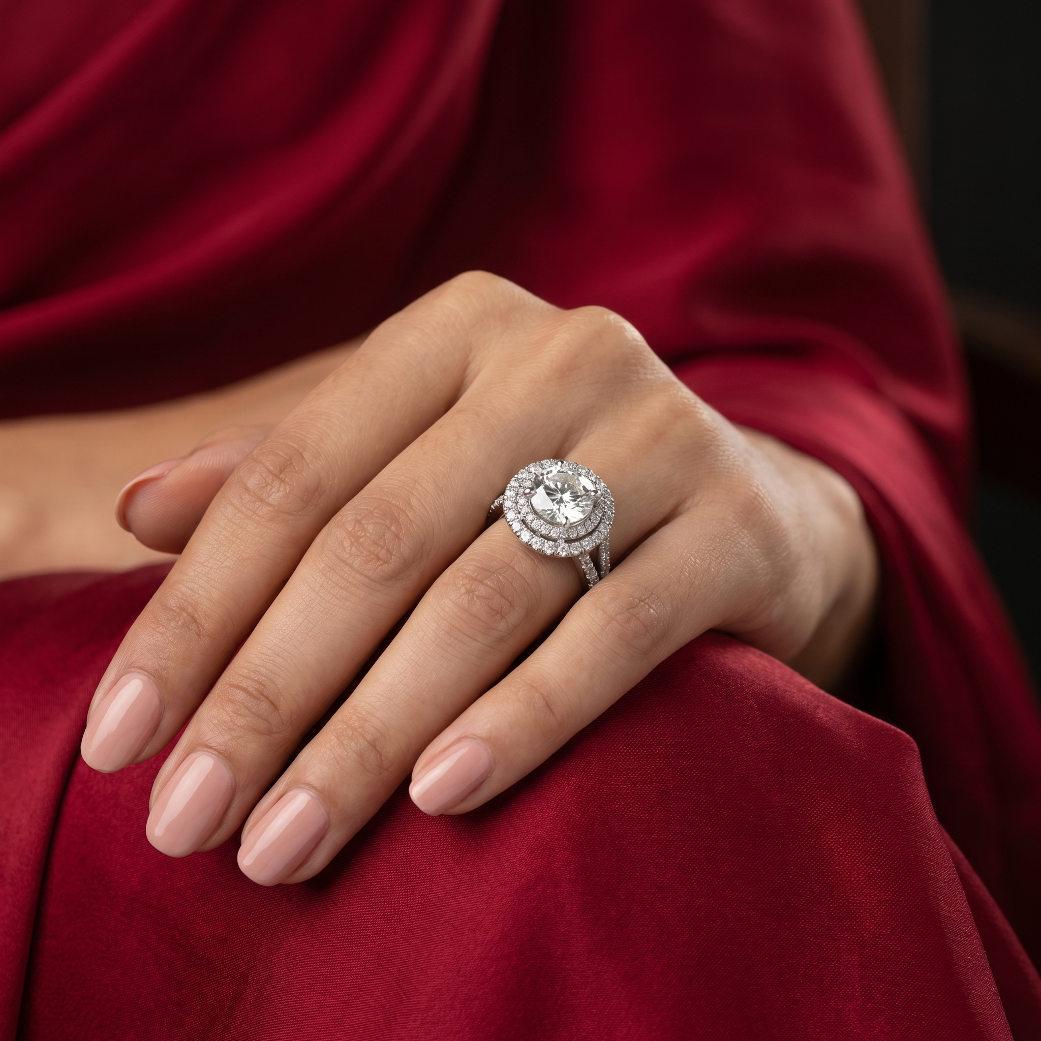 Myra Diamond Halo Ring