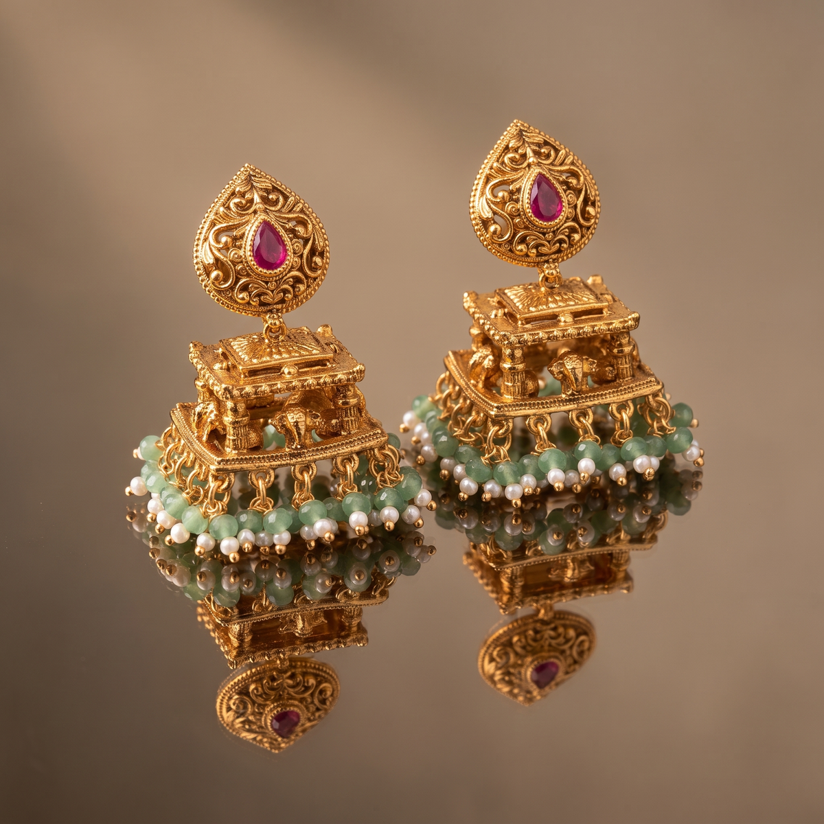 Nirvaya Ruby Jhumka
