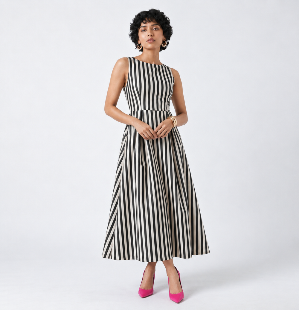 Noir Stripe Dress