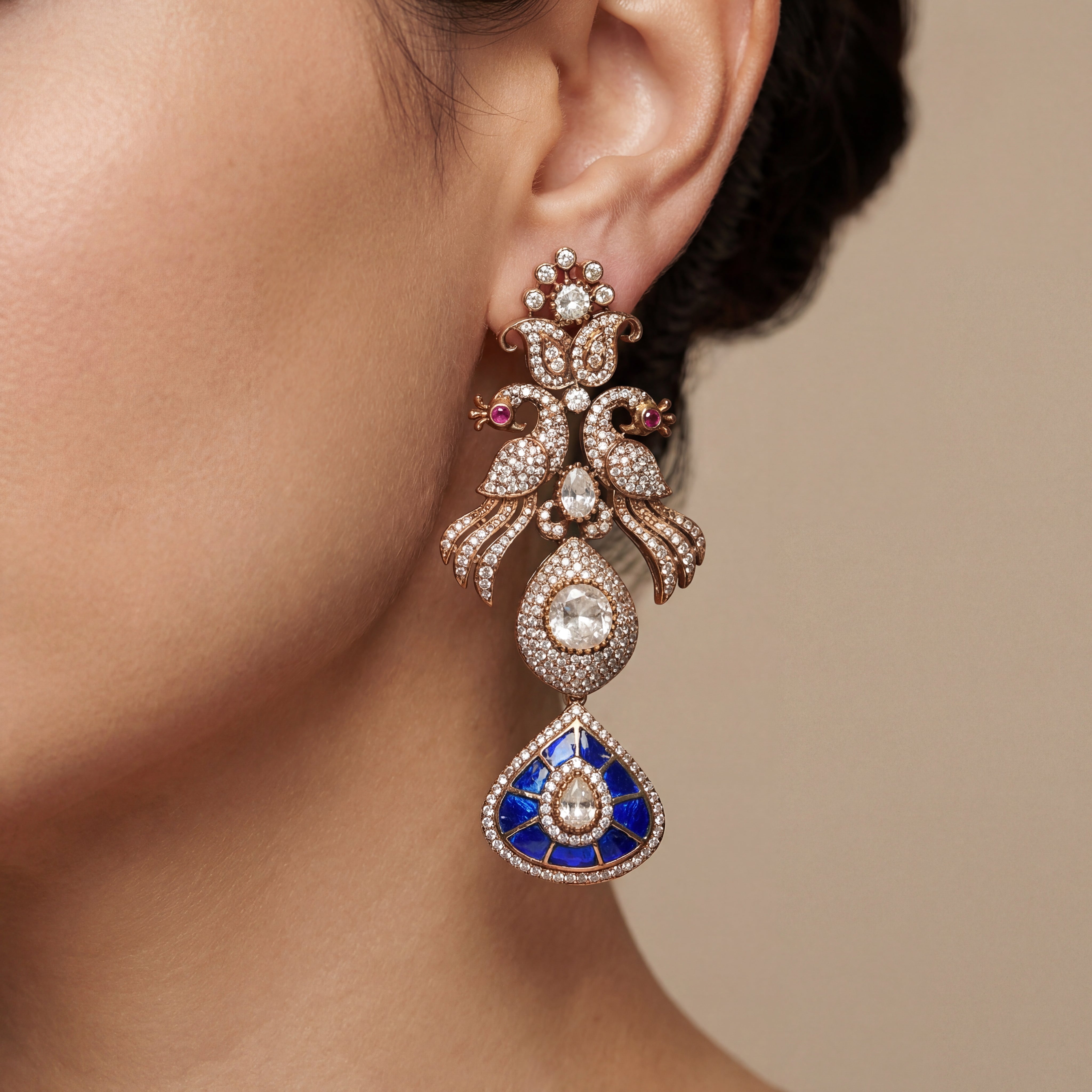 Noor Peacock Earrings