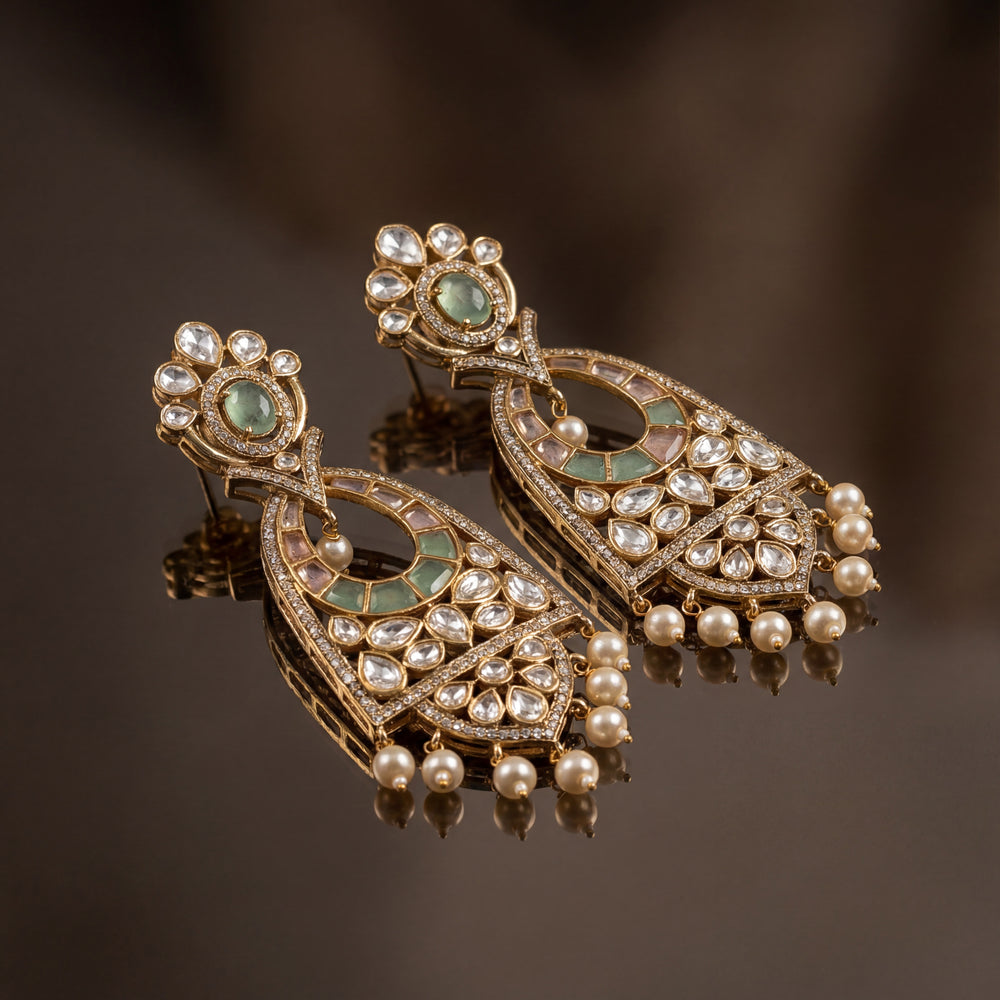 Omira statement earrings – handcrafted Indian bold earrings by Ozel