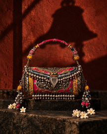 Boho Bells Metal Clutch Bag