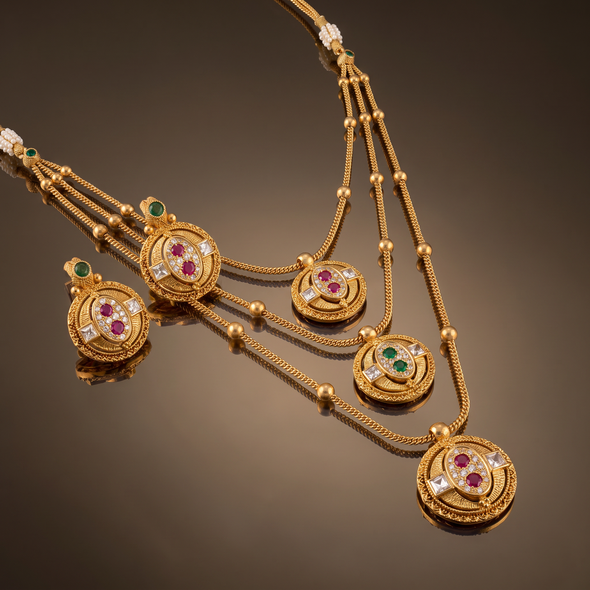 Oviya Layered Medallion Necklace