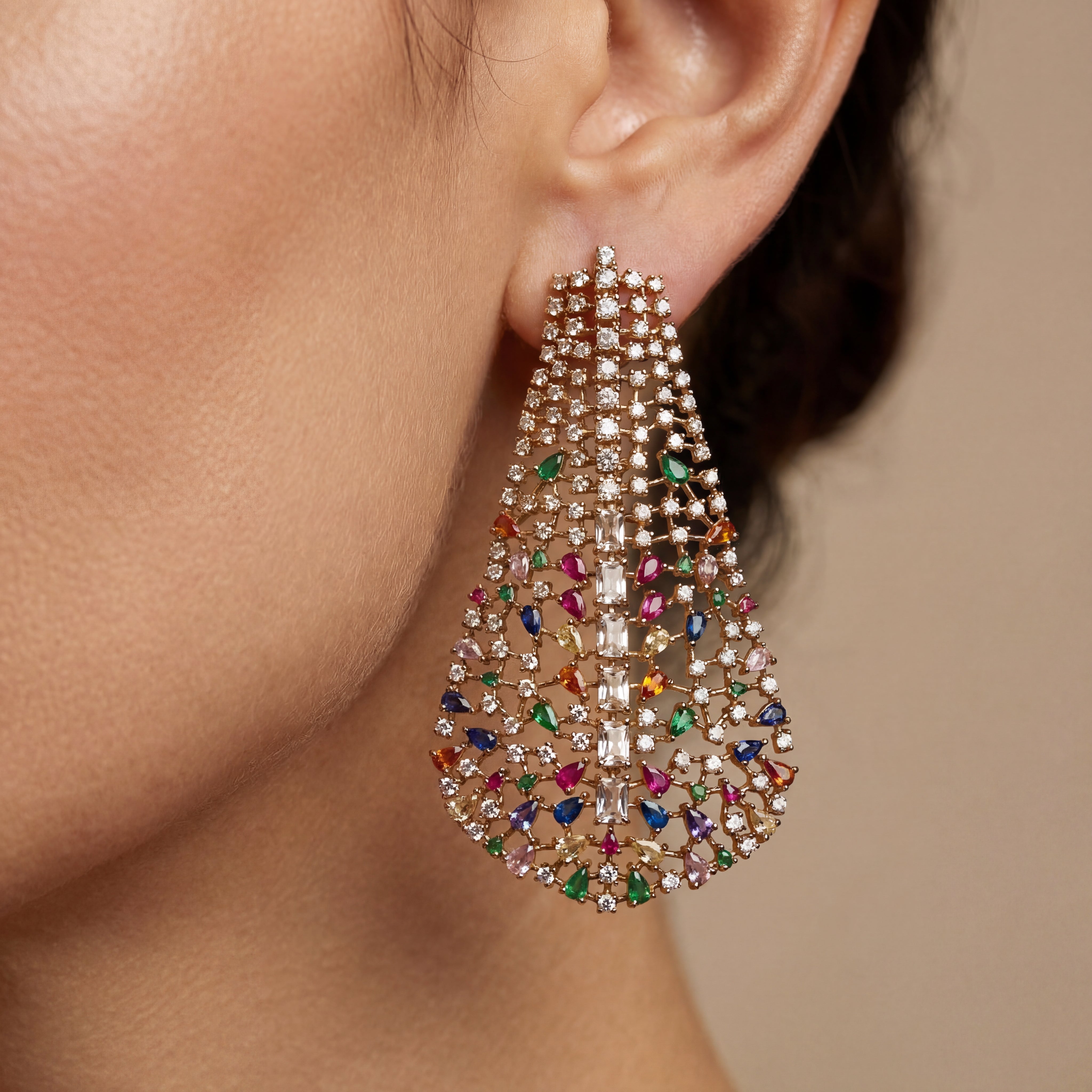 Prism Multicolor gems earrings