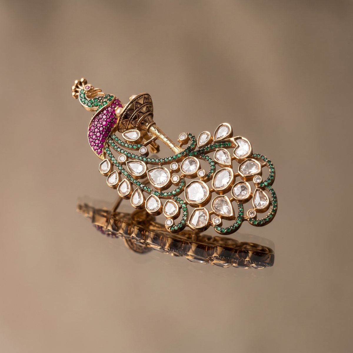 Peacock Statement Brooch