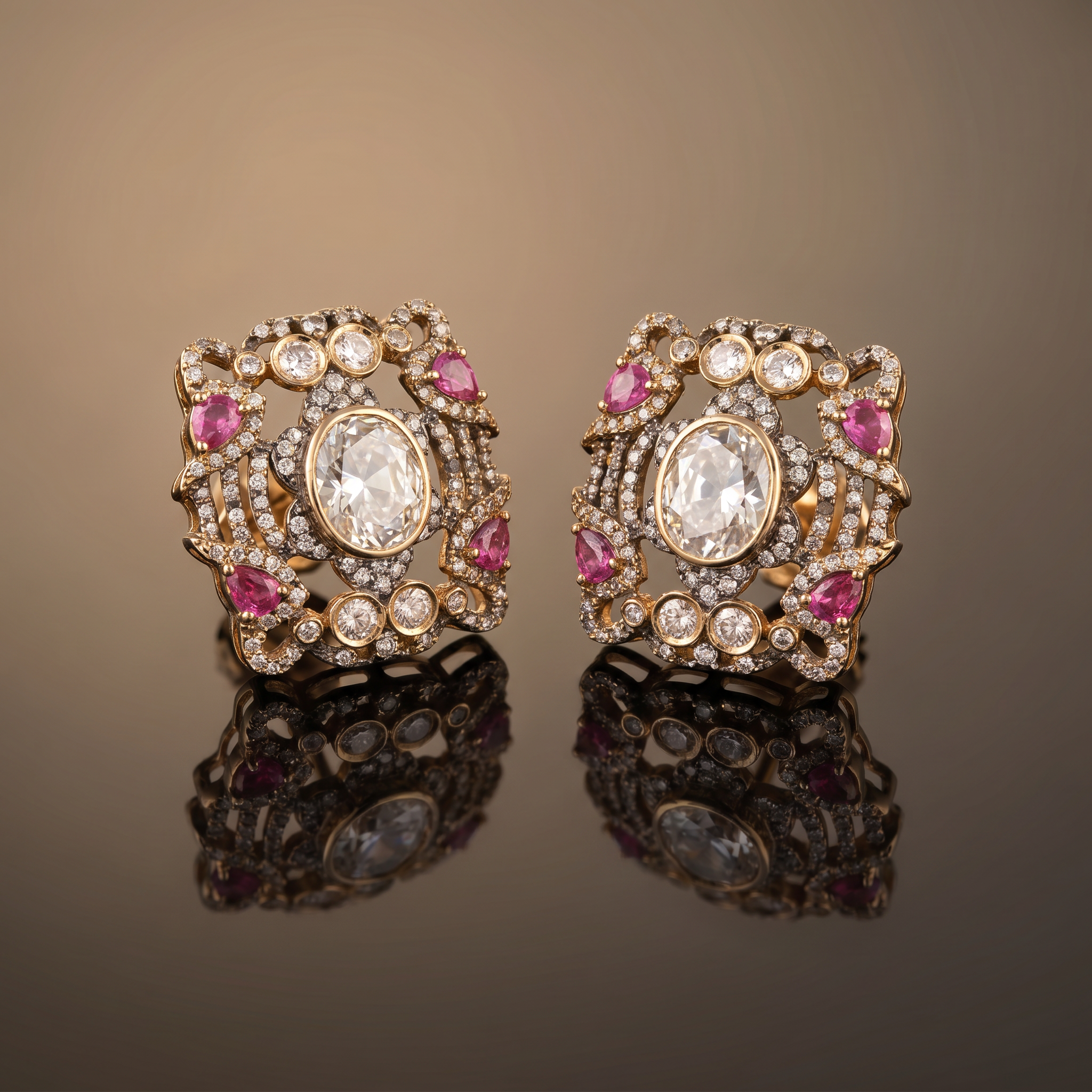 Rajeshwari Earrings and Ring Duo Set