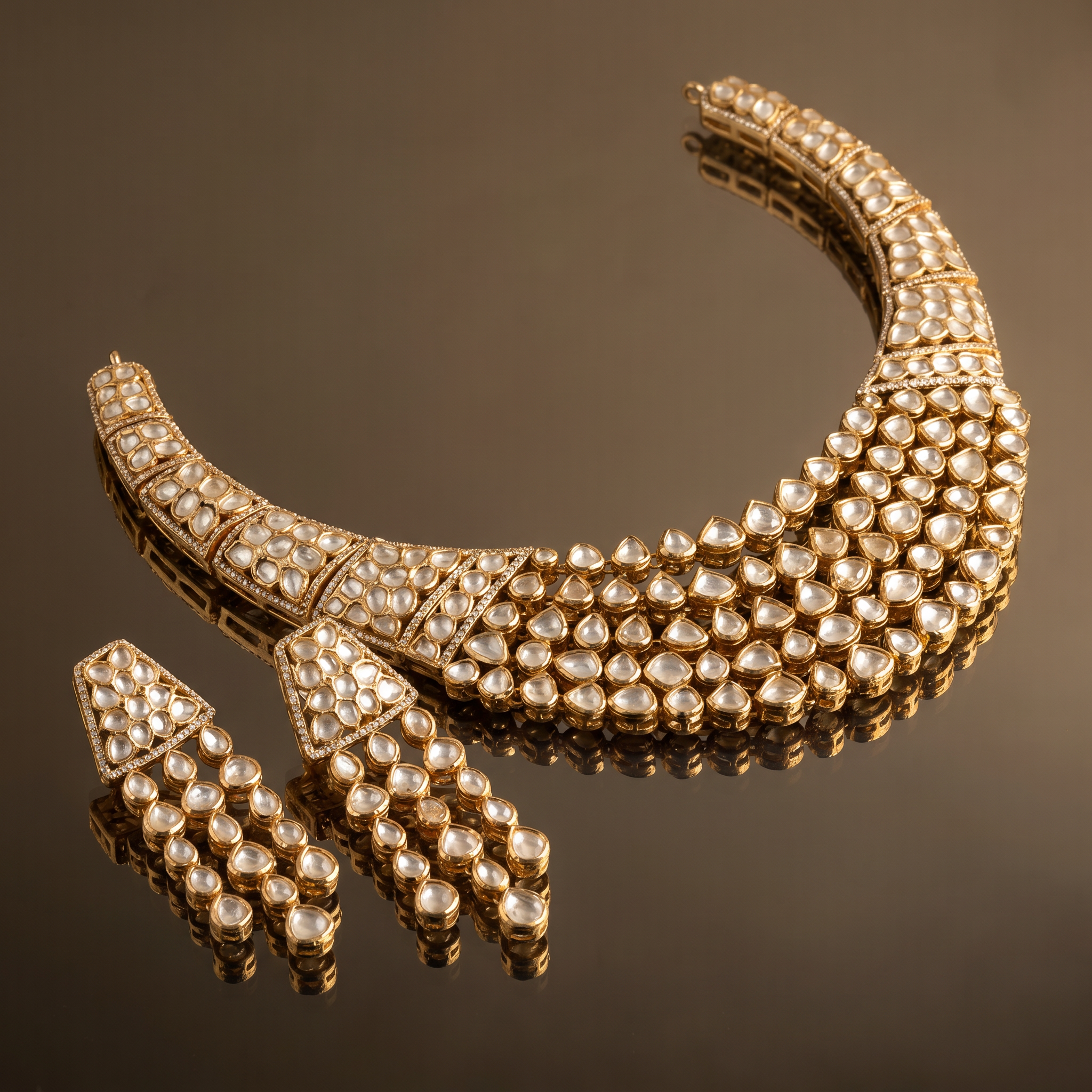 Rajouri Polki Necklace Set