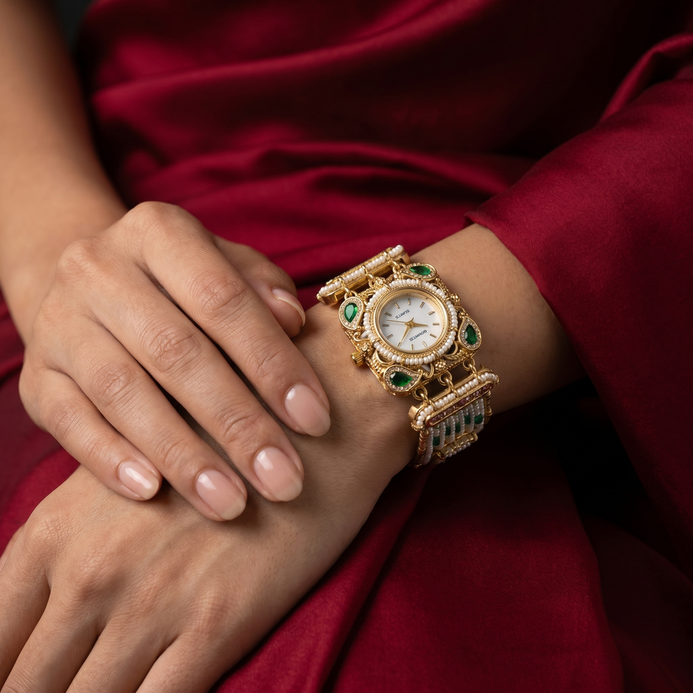 Ridhiyana Vintage Watch with vintage horology meets jewellery design and handcrafted detail by Ozel