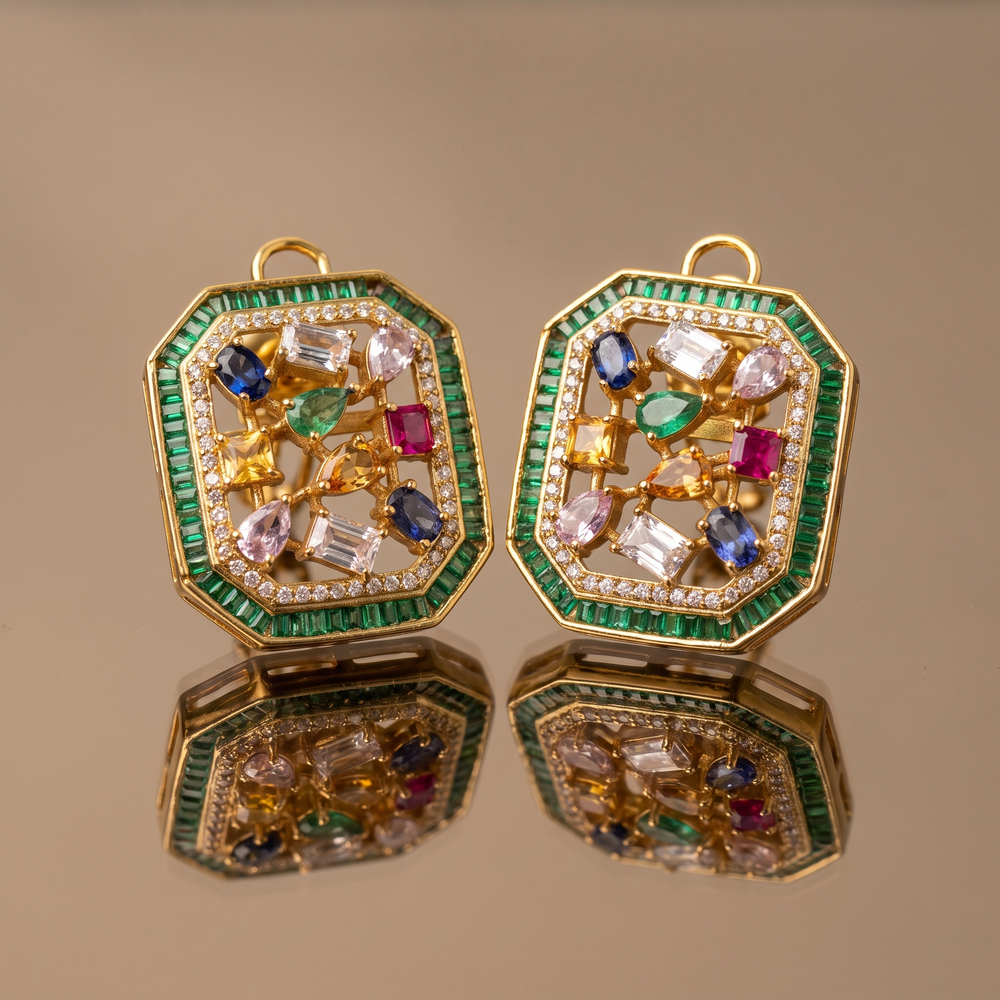 Risha Jewel Mosaic Earrings