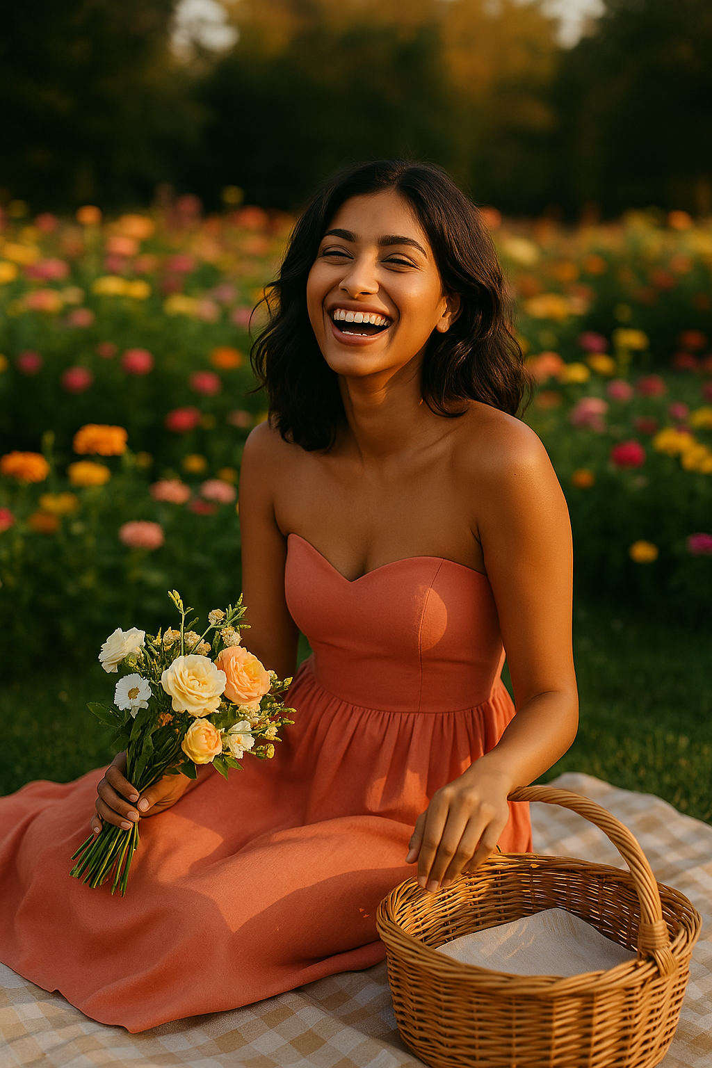 Rosewood Sweetheart Cotton Midi Dress