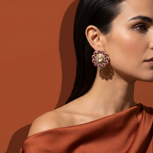 Roshni Kundan Stud Earrings