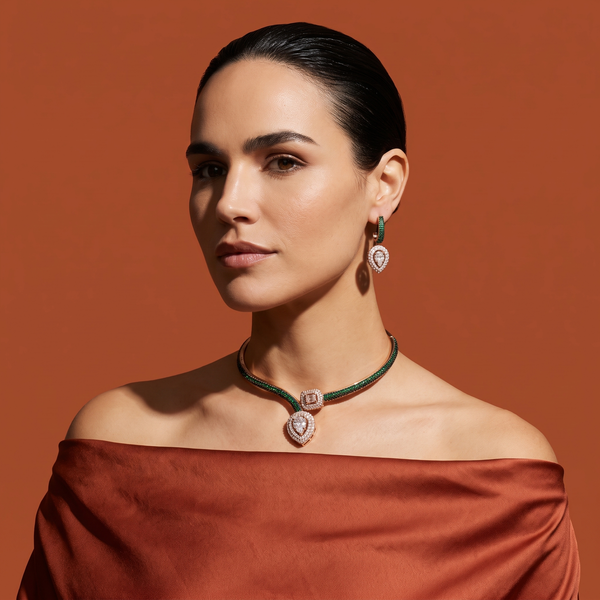 Ruhani Crystal Necklace Set