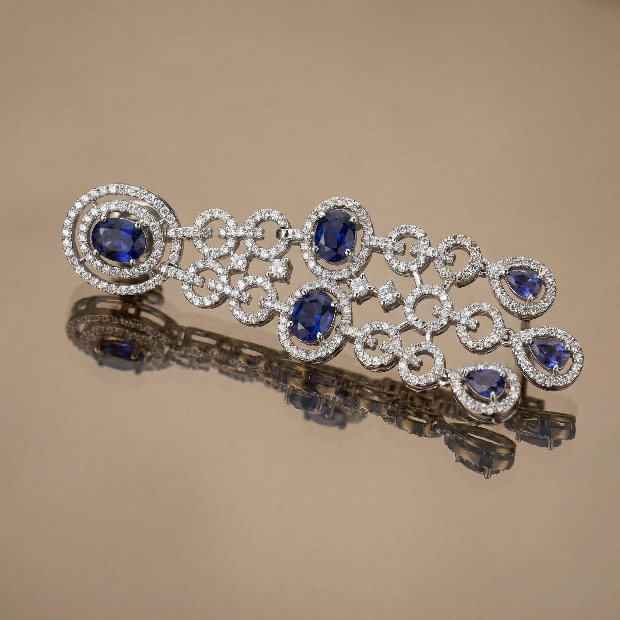 Saanvi Midnight Cascade Earrings