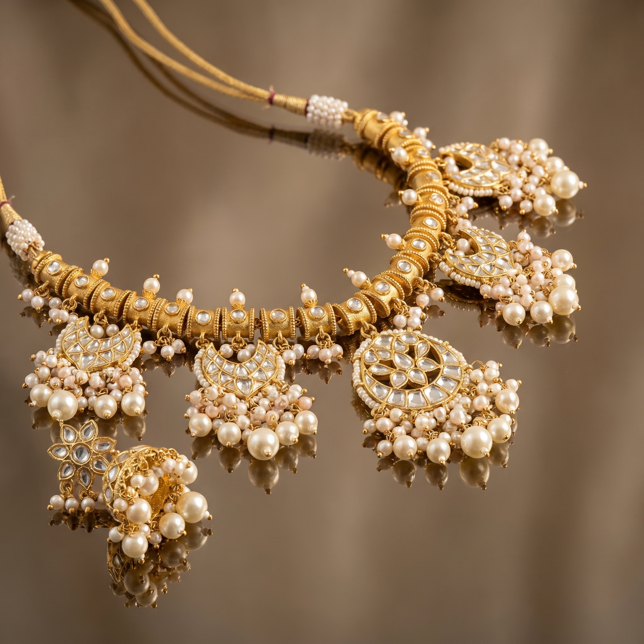 Sandhya Pearl Charm Choker Set