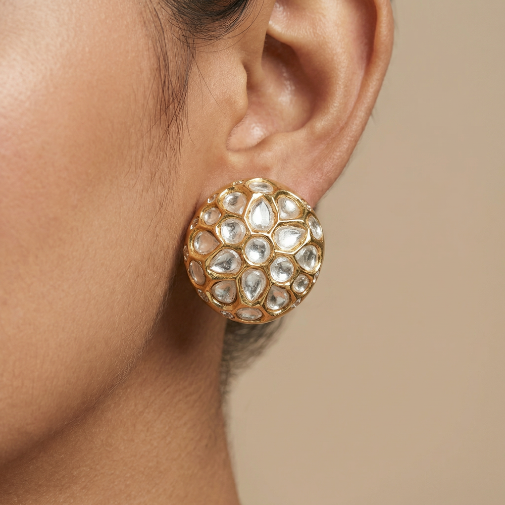 Tanishka Kundan dome studs – heritage Indian heirloom by Ozel