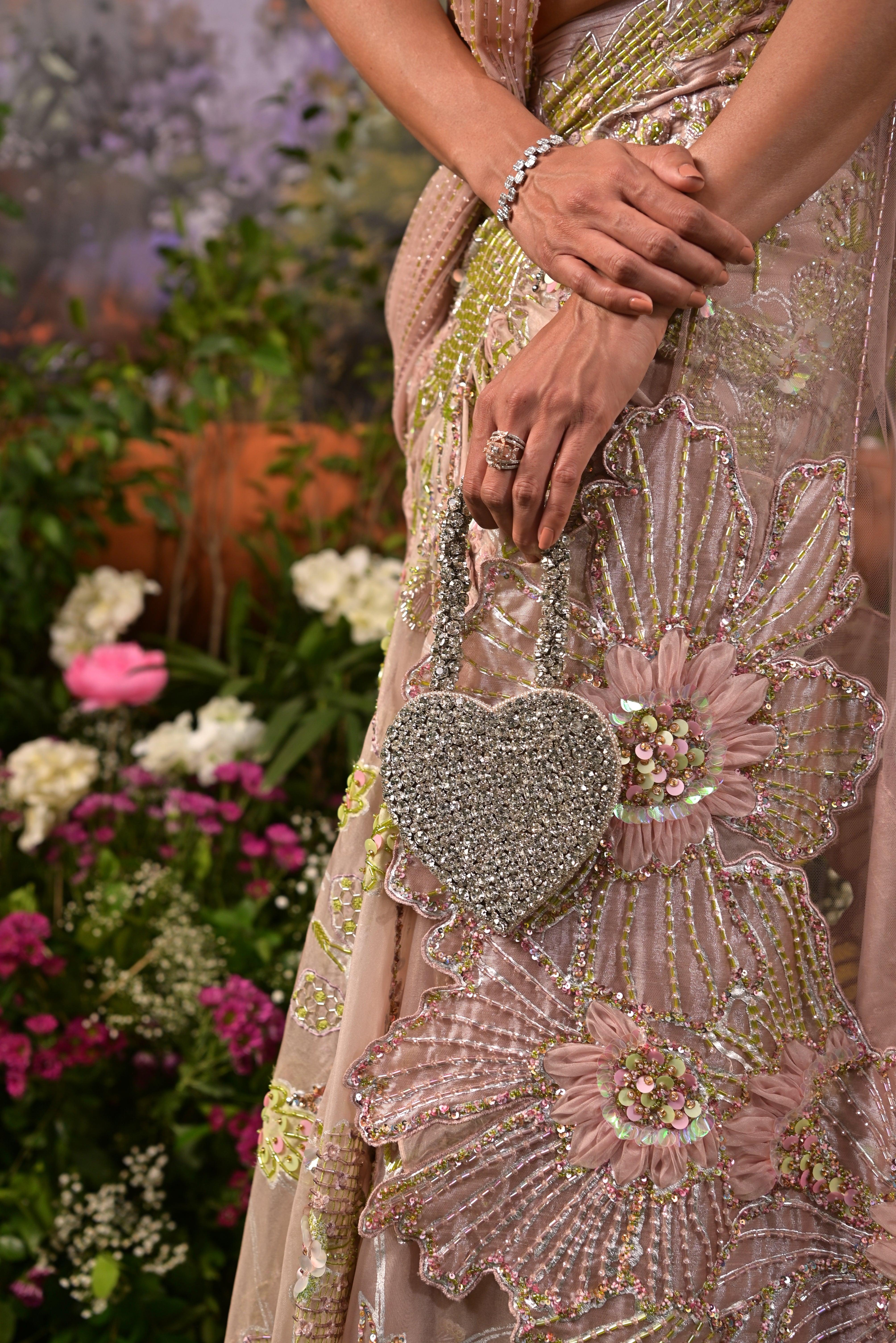 Rhinestone Mini Heart Bag - Ozel