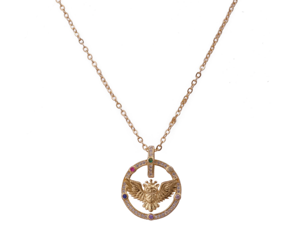 Aurelion Winged Medallion Necklace