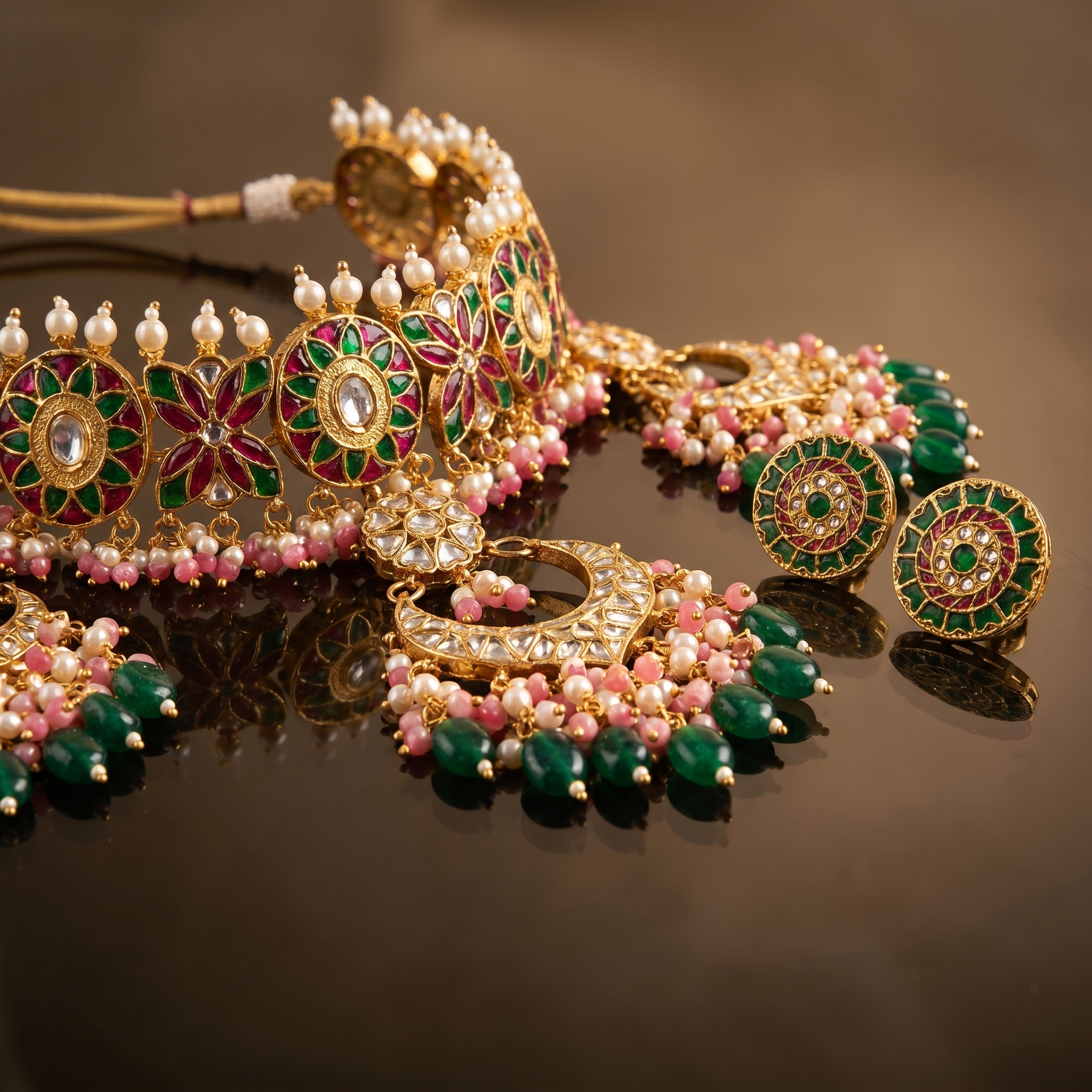 Vinita Enchanted Blossom Choker Set
