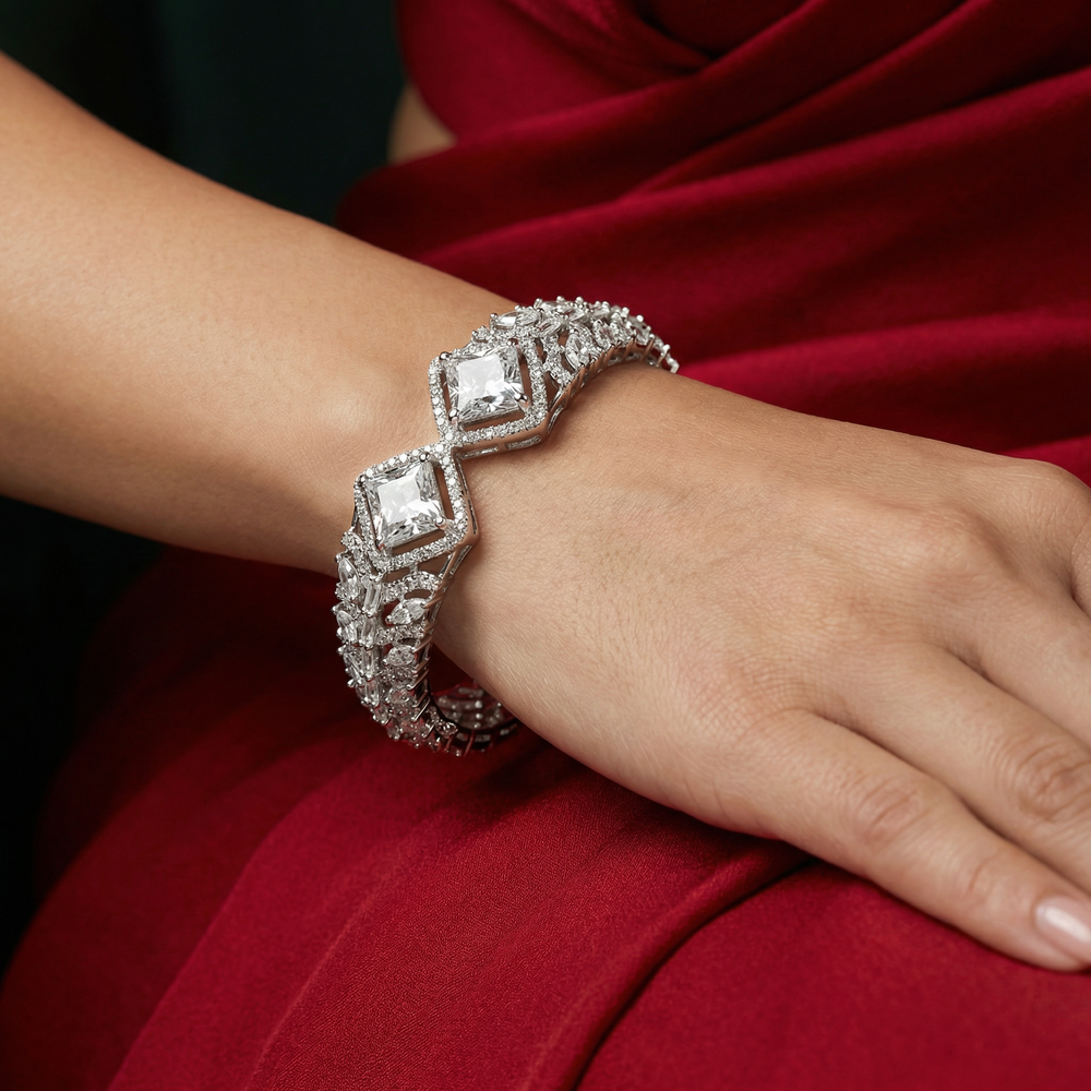 Yashika diamond statement cuff – luminous Indian heirloom by Ozel