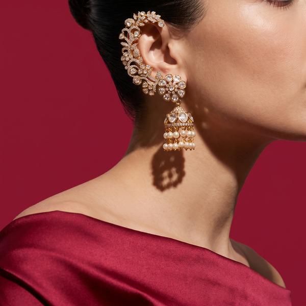 Yutika Polki Ear Cuff Jhumka