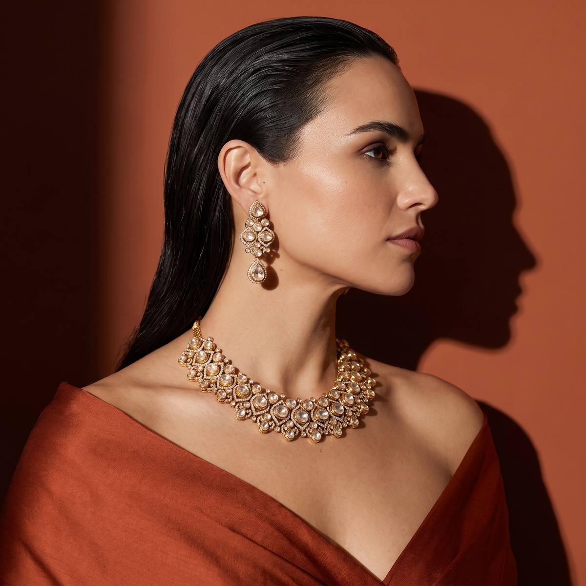 Zarishka Polki Necklace Set