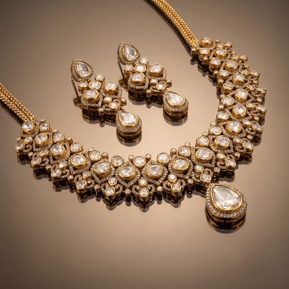 Zarishka Polki Necklace Set