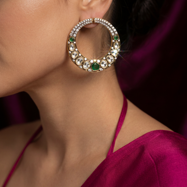 Chandbali Halo Hoops