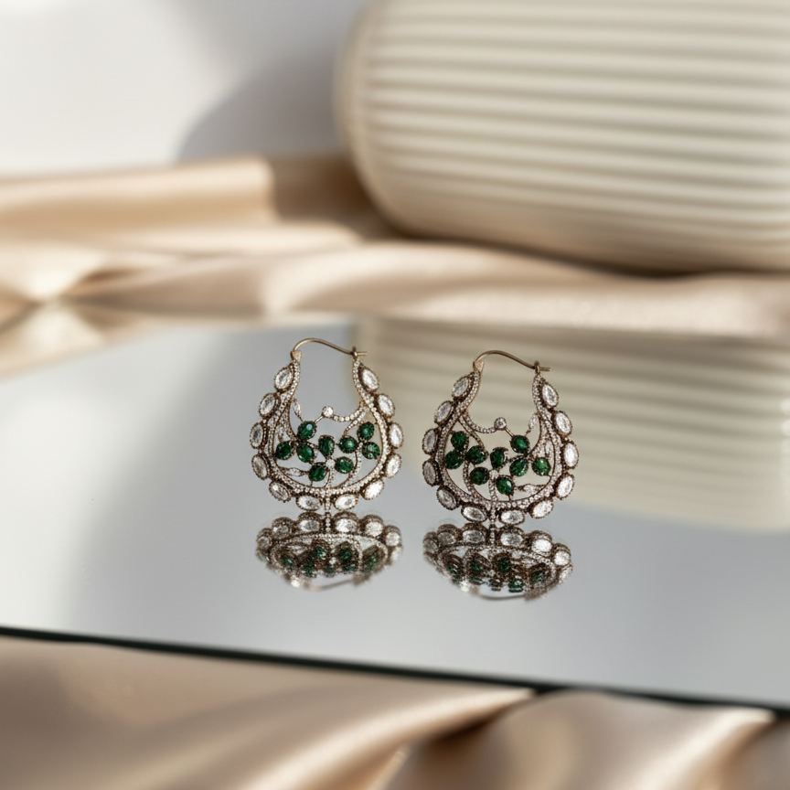 Diana Earrings Green