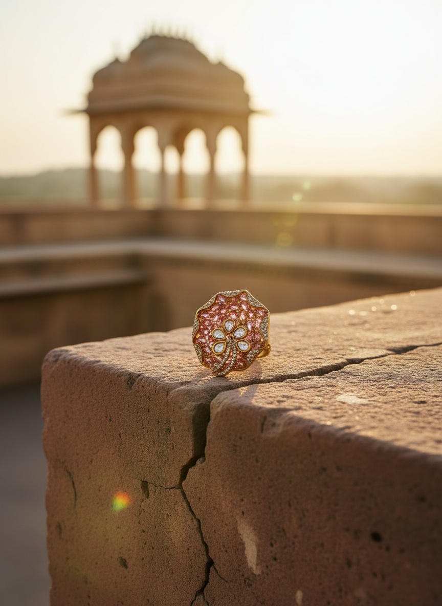 Nazaakat Floral Ring