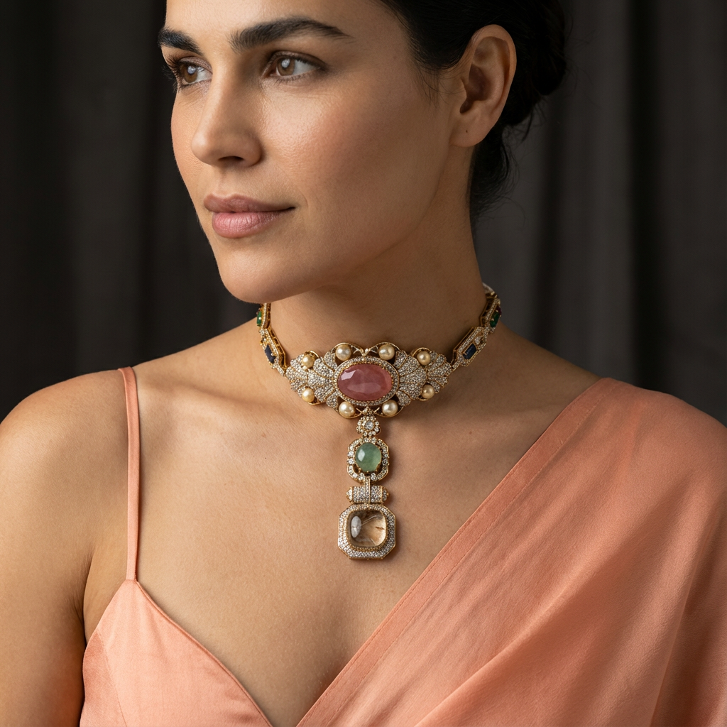 Rosaline Heirloom Drop Choker