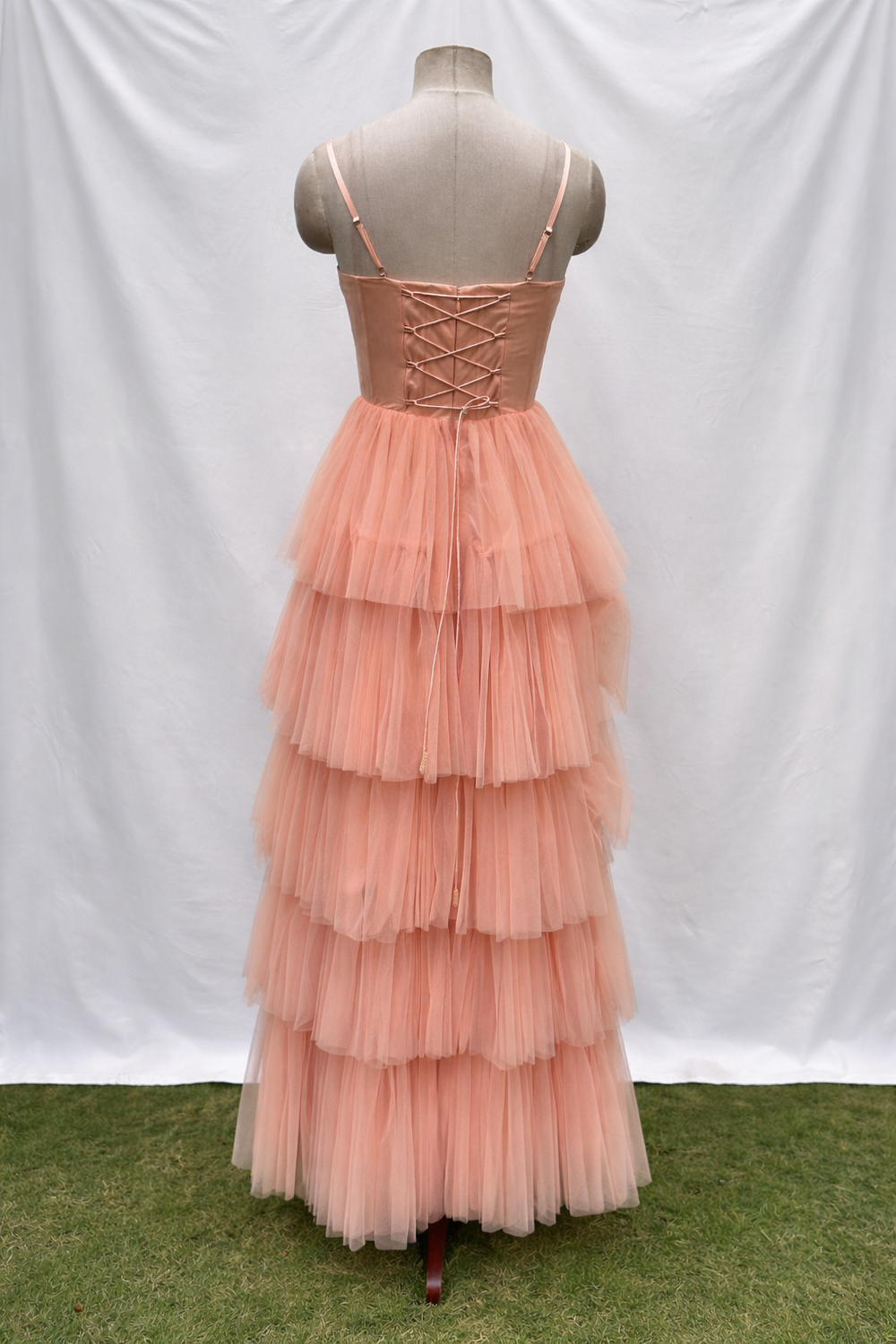 Alyssa tiered tulle gown dress – ethereal Indian designer gown by Ozel