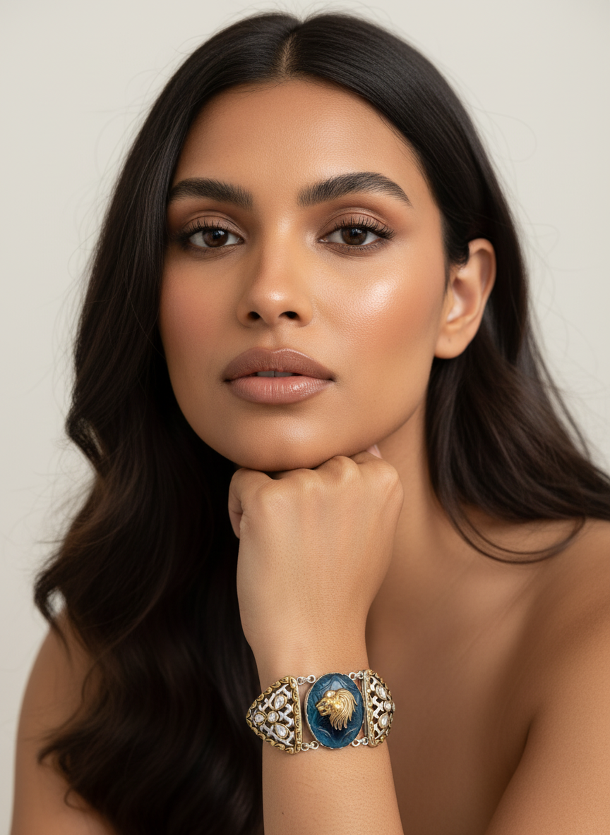 Regal Lion Motif Bracelet