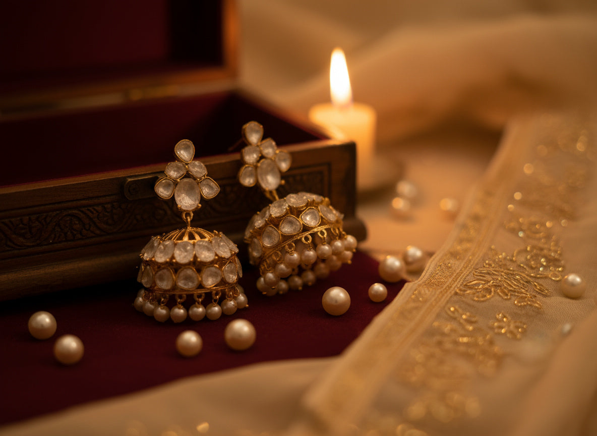 Kundan Polki Radiant Jhumkas