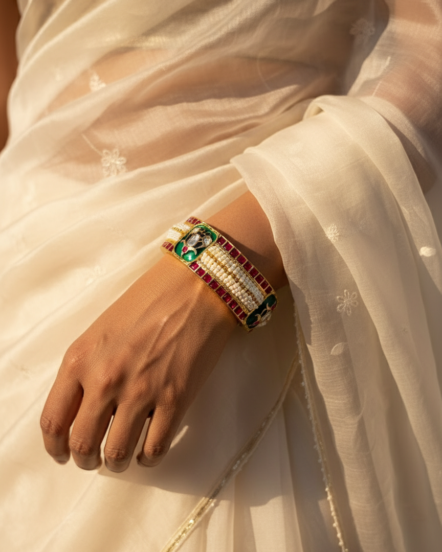 Aina Pearl Bangle Kada