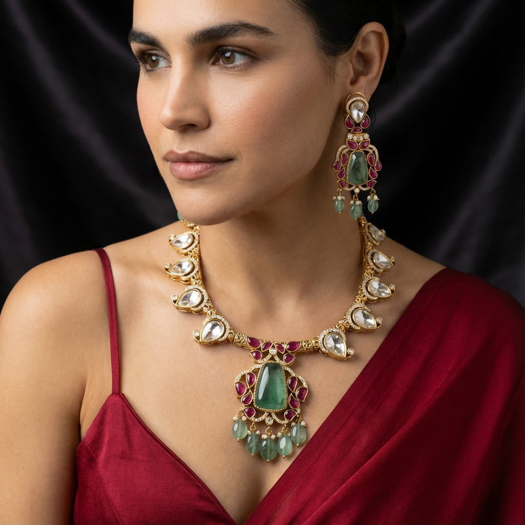 Aarna Paisley Necklace Set