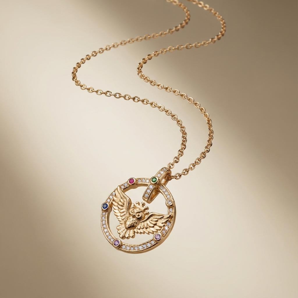 Aurelion Winged Medallion Necklace